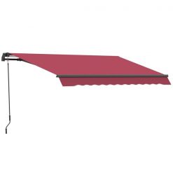 New 😀 Outsunny 96-in Red Retractable Awning ❤️