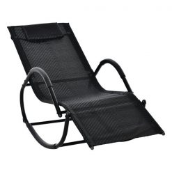 Best Sale 👏 Outsunny Metal Zero Gravity Chair with Black pillow 👏