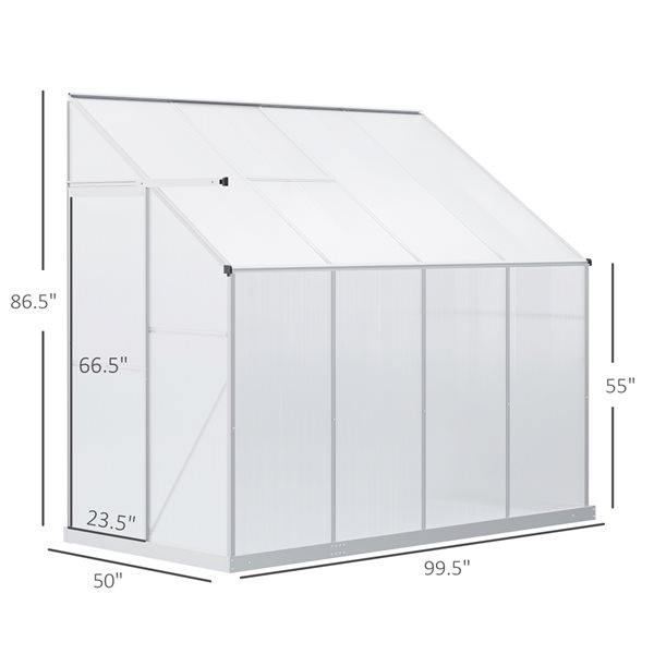 Best deal 🥰 Outsunny 8.3-ft L x 4.2-ft W x 7.2-ft H Greenhouse ✔️ - Image 3